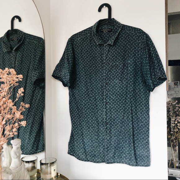 All Saints Other - ALL SAINTS Blue Short Sleeve Button down
